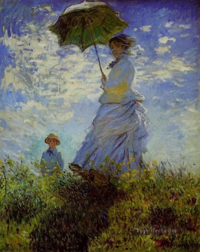 Claude Monet Painting - El paseo Mujer con sombrilla Claude Monet